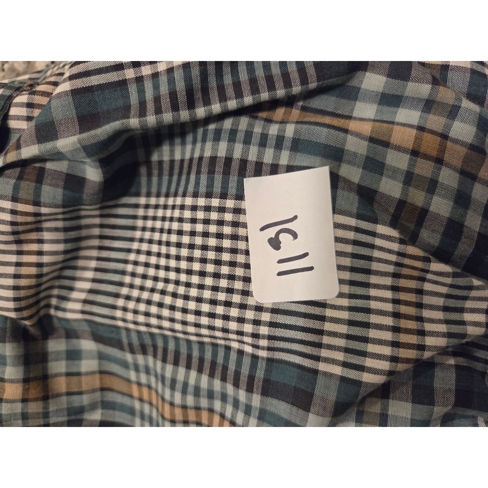 McGregor Classics‎ Mens Tall LT Plaid Button Down Shirt Blue Green Long Sleeve - Picture 7 of 7